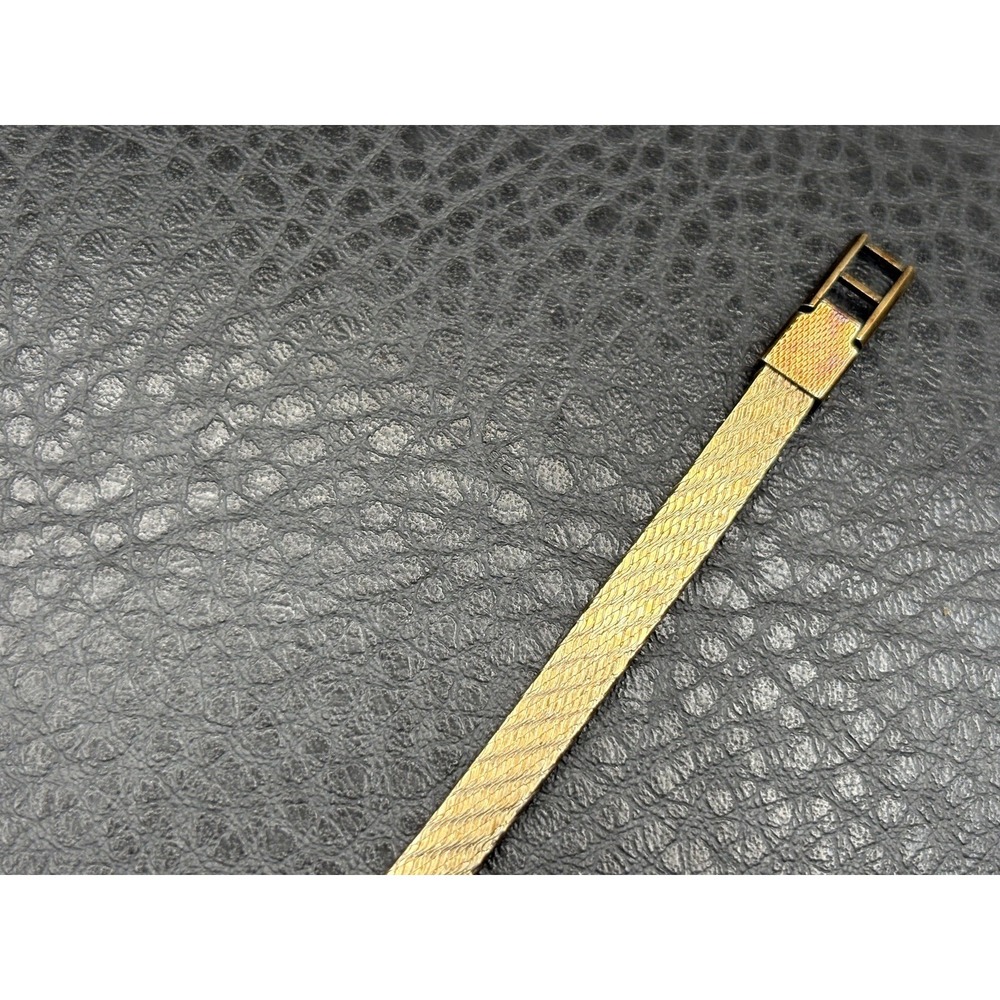 Hamilton Vintage Diamond Bezel Gold Plated Rectangular Watch Swiss NEEDS BATTERY - Picture 4 of 9